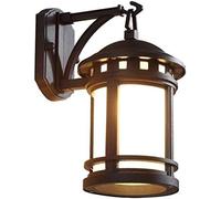 NOKTAI Mediterranean Style Outdoor Wall Light Frosted Glass Retro Sconce Traditional Black Finish Die-Casting Aluminum Barn Wall Lamp for Garden Porch Courtyard Patio Shop Aisle Exterior