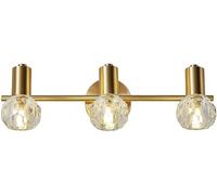 NOKTAI Mirror Light Modern Led Bath Mirror Lamps,Classic Brass Bathroom Wall Lights with Crystal Lamp Shade Led Rotatable Mirror Front Light,Chandelier