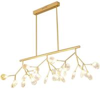NOKTAI Modern Rectangular Sputnik Chandelier 27 Head Brushed Brass Chandelier Mid Century Pendant Light Gold Hanging Ceiling Light Fixtures,Hanging Light