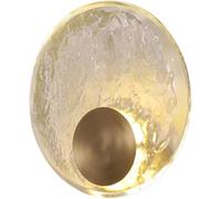 NOKTAI Post Modern Light Luxury Brass Lamp Study Bedside Living Room LED Round Crystal Wall Lamp,Chandelier