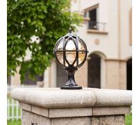 NOKTAI Retro Simplicity Waterproof LED Outdoor Earth Lighting Pole Caplights Global Wall Light Post Aluminum Column Lamps Glass Shade Pillar Lamp Interesting