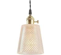 NOKTAI Transparent Crystal Glass Ceiling Light Modern Retro Hanging Lamp Compatible with Indoor Restaurant Bar Bedside Balcony Decoration Chandelier,Hanging Light