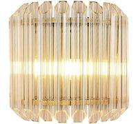 NOKTAI Wall Lamp Hexagonal Crystal Tube Wall Light Mid Century Brushed Brass Finish Fitting, Wall Mount Sconce Lighting,Chandeliers