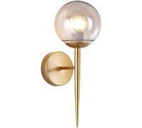 NOKTAI Wall Lamp Lighting Wall Light Modern Globe Wall Sconce Lights Indoor Lighting Geometric Metal with Clear Glass Ball Shade