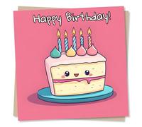 Nokular Happy Birthday to a Loved One - Playful and Friendly, Cartoon Like - Birthday Cake, Treat - For a Friend, Best Friend, Special Someone, Relative, Partner, Other