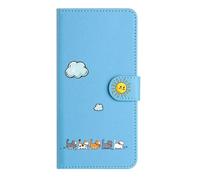 Nokverzy Mobile Phone Case for Samsung Galaxy S20 Flip Case Magnetic Card Holder kickstand Animal Cat Patterned Leather Phone Wallet Case Cover for Samsung Galaxy S20 Case Wristlet Blue