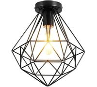 NOKXDKJWT 1 Pack,Semi Flush Mount Ceiling Light,Nordic Minimalist Style Flush Mount Fixture,E26 Base American Retro Recessed Ceiling Lamp, 11.8in Chandelier Lamp Shade,for Living Room,Bedroom
