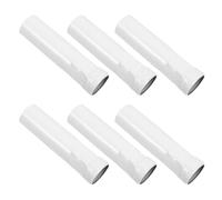 NOKXDKJWT 6Pcs White Metal Candle Socket Covers for E14 Chandelier Bases, Tear Drop Sleeve for European Crystal Hanging Lamps, Compatible with Vintage Candelabra Lighting Fixtures