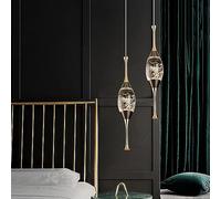 NOKXDKJWT Bathroom Vanity Pendant Light Fixtures Ceiling Hanging LED Linear Long Tube Lamp Modern Bubble Crystal Lights Vintage Mid Century Chandelier for Dining Room Kitchen Island Bar