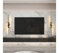 NOKXDKJWT Chandelier Modern Simple LED Linear Wall Sconce Set of 2 Matte Black Bathroom Vanity Light Nordic Interior Lamp Mount Lighting Fixture Pendant lamp