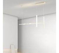 NOKXDKJWT Farmhouse 1-Light Kitchen Island Linear Pendant Light 39" 34W Spiral Twisted LED Chandelier for Dining Room Table Modern Long Strip Ceiling Hanging Lamp Office Restaurant Bar