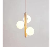 NOKXDKJWT Japanese Simple 3 Light Chandeliers Mid Century Yellow Travertine Pendant Lights Dining Room Hanging Lamp for Kitchen Island Living Room Farmhouse