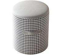 NOKXDKJWT Light Grey Portable Upholstered Storage Ottoman Stool - Versatile Footstool for Bedroom Living Room Office Garden & Balcony - Linen Fabric Dressing Table Entryway Furniture