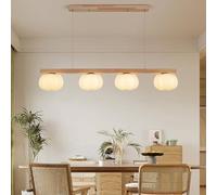 NOKXDKJWT Linear Pendant Light Mid Century Modern Milk White Ceiling Hanging for Kitchen Island Sink Rustic Farmhouse Lamp Dimmable LED Chandeliers Dining Room Table Restaurant