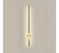 NOKXDKJWT Long Strip LED Wall Lamp, Modern Linear Tube LED Wall Sconce Lamps Metal Wall Light for Bedroom, Stairs, Hallway, Sofa Background Wall Decorative Lamps (3000K Warm White Light) (Gold 60cm)