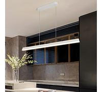 NOKXDKJWT Minimalist LED Pendant Light Linear Chandelier Ceiling Lamp, Long Strip Kitchen Island Lighting Fixture Dining Table Hanging Lamps, Office Cafe Bar Suspended