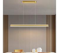 NOKXDKJWT Minimalist LED Pendant Light Linear Chandelier Ceiling Lamp, Long Strip Kitchen Island Lighting Fixture Dining Table Hanging Lamps, Office Cafe Bar Suspended