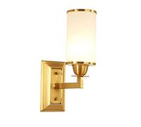 NOKXDKJWT Minimalist Style Copper Wall Sconces Glass E27 Fashion Creativity Light Wall Mounted Lava Lamps Suitable for Bedroom, Loft, Studyroom Lighting Device Sconce Gold Durable