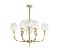 NOKXDKJWT Modern Industry Sputnik Chandelier,8 Simplicity Industrial Glass Ceiling,E14 Adjustable Ceiling,for Living Room Dining Room Bedroom