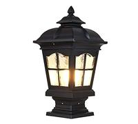 NOKXDKJWT Modern Industry Sputnik Chandelier，Outdoor Pillar Lantern E27 Single Head Aluminum Alloy Glass Post Super Bright Open Air Street/Brass/s