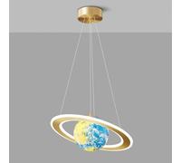 NOKXDKJWT Modern Living Room Hanging Chandelier Creative Nordic Style Globe Pendant Light Bedroom Planet Children Bedroom Decor Fishing Brass Hanging Light Fixture For Girls Boys Room Kitchen Island