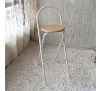 NOKXDKJWT Modern Tall Folding Bar Stools 26/28/30 Inch Portable Bar Height Chairs with BackrestStylish Indoor/Outdoor Seating (Black 65cm/26)