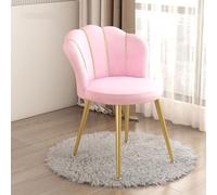 NOKXDKJWT Modern Velvet Vanity Chair with Back FlowerShaped Makeup Chair for Bedroom & Living Room Stylish Makeup Stool 44 x 47 x 77 cm Perfect for Beauty Rooms
