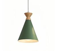 NOKXDKJWT Nordic Modern Bedside Chandelier,Aron Metal Led Dining Lamp, Wooden Creative Home Ceiling Hanging Lights, Simple Restaurant Lighting Fixture(Green)/Green
