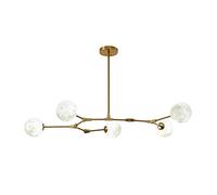 NOKXDKJWT Scandinavian Creative Tree Branch Chandelier,Simple Modern Magic Bean Moon Molecular Lamp,Living Room Lamp,Dining Room Lamp,Bedroom Lamp-Golden. 100 * 60cm