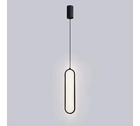 NOKXDKJWT Ultra-Thin Linear Lamp, Black Metal Hanging Light Fixture, Modern Led Chandelier, Long Strip Suspension Lamps, 3-Color Mode Bedside Drop Lights, Minimalist Ceiling Lamps Hgchh