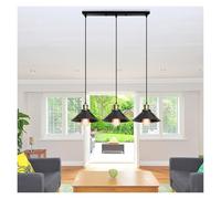 NOKXDKJWT Vintage Iron Pendant Lamp for Living Room - Base Industrial Chandelier - Retro and Sleek