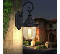 NOKXDKJWT Wall Light Pendant Lighting Ceiling, European Wall American Outdoor Waterproof Rust Lamp Antique Glass Lantern Fixture Balcony Aisle Sun Room Exterior Garden Villa