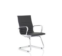 Nola Cantilever Chair Soft Bonded Leather Black
