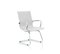Nola Cantilever Chair Soft Bonded Leather White