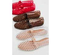 Nola Jelly Mary Janes by FP Vegan Collection at Free People in Clear/pink Combo, Size: US 11 - female