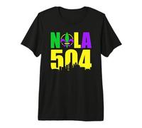 NOLA New Orleans LA 504 Fleur-De-Lis Mardi Gras Premium T-Shirt