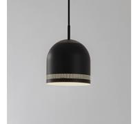 NOLA Oura pendant light, Ø 15 cm, black, iron, E27