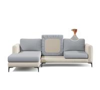 Nolan Interior Magic Sofa Cover - Classic Jacquard Sofa Seat Couch Cover - Pet Proof, Easy Install, Stretchy Slipcover - Medium, Chrome Grey