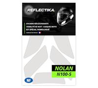 Nolan N100-5 Special Reflective Stickers Kit for Motorcycle Helmet - White Warning Adhesive Approved French Standards - Night Visibility