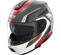 Flip-Up Helmet Nolan N100-6 CINETICO 361 Grigio lava / Bianco / Rosso