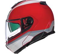 Flip-Up Helmet Nolan N100-6 INCOGNITO 345 Rosso / Bianco / Argento