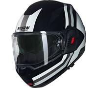 Nolan N120-1 Lineo N-Com Helmet, black-white-silver, size M for Men