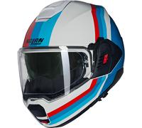 Nolan N120-1 Lineo N-Com Helmet, white-red-blue, size M for Men