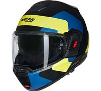 Nolan N120-1 Omocromo 346, modular helmet L Matt Black/Blue/Yellow