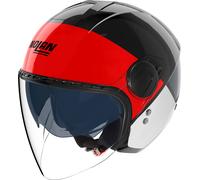 Nolan N20-2 Visor Blocco 353, open face helmet S Black/Red/White/Dark Grey
