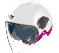 Nolan N20-2 Visor Zefiro Jet Helmet, white-pink, size 2XS for Men