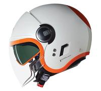 Nolan N21 Visor 06 Ocio Open Face Motorcycle Motorbike Helmet White / Orange