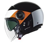 Nolan N21 Visor 06 Onirico Open Face Moto Helmet Black / Orange / Silver