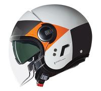 Nolan N21 Visor 06 Onirico Open Face Moto Helmet White / Orange / Silver