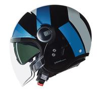 Nolan N21 Visor 06 Tangente Open Face Moto Helmet Black / Blue / Silver